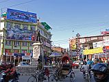 Kathmandu 05 03 Kings Statue Roundabout Southeast of Durbar Square I passed the King�s Statue Roundabout on the way towards Bhimsen Tower from Kathmandu Durbar Square.